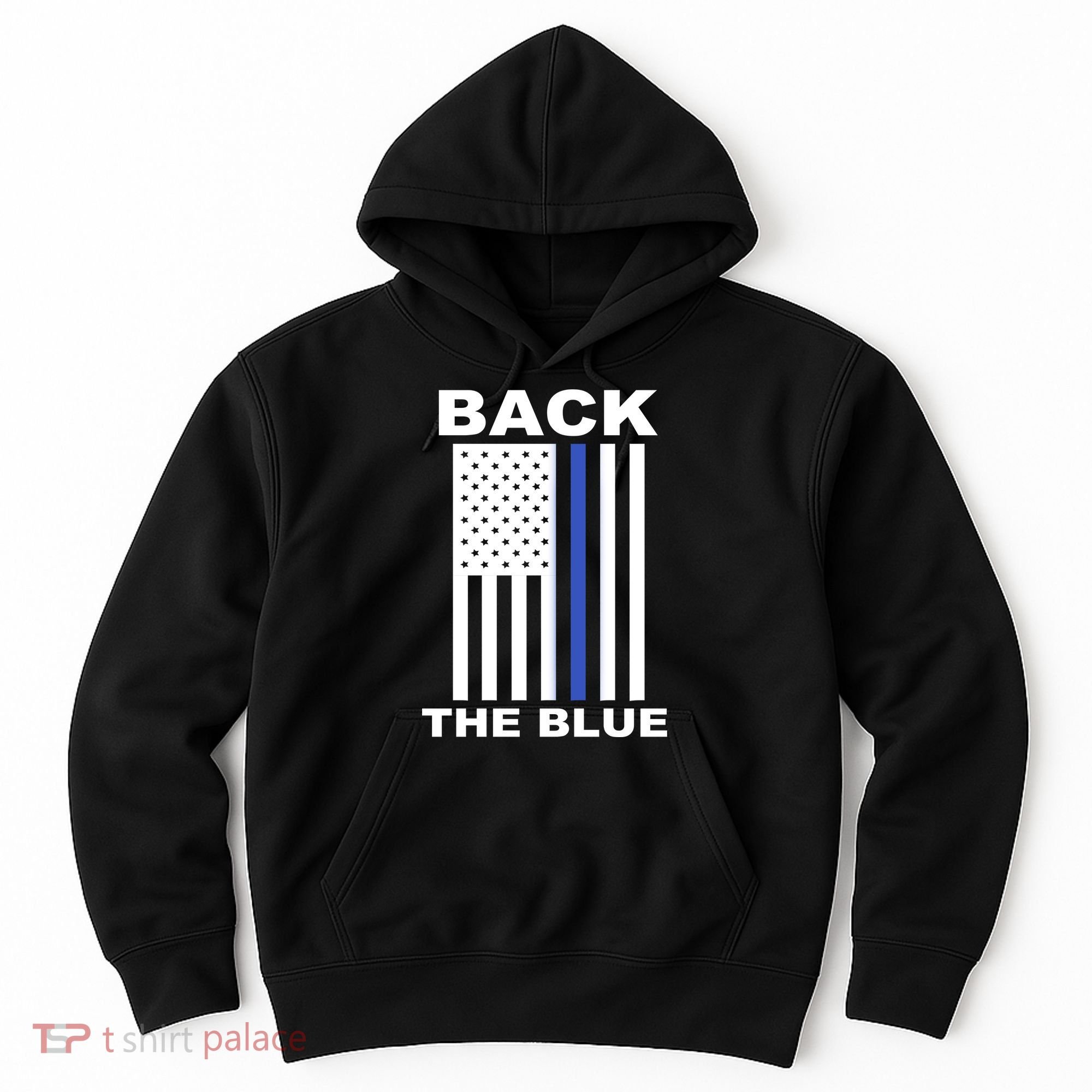 Back The Blue US Thin Line Support Cops Hoodie