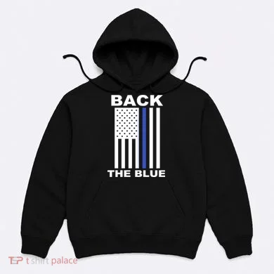 Back The Blue US Thin Line Support Cops Hoodie