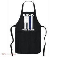 Back The Blue US Thin Line Support Cops Apron thumb 0