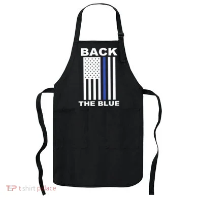 Back The Blue US Thin Line Support Cops Apron