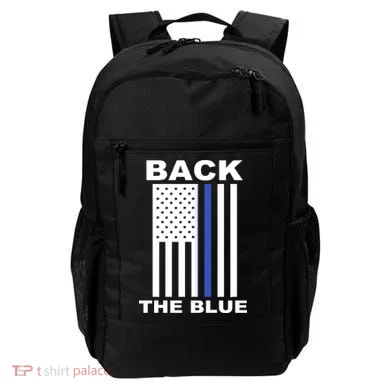 Back The Blue US Thin Line Support Cops Backpack