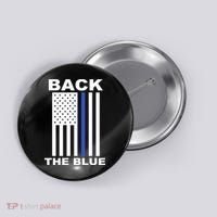 Back The Blue US Thin Line Support Cops Button thumb 0