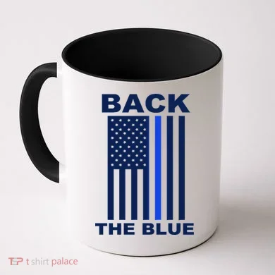 Back The Blue US Thin Line Support Cops Coffee Mug