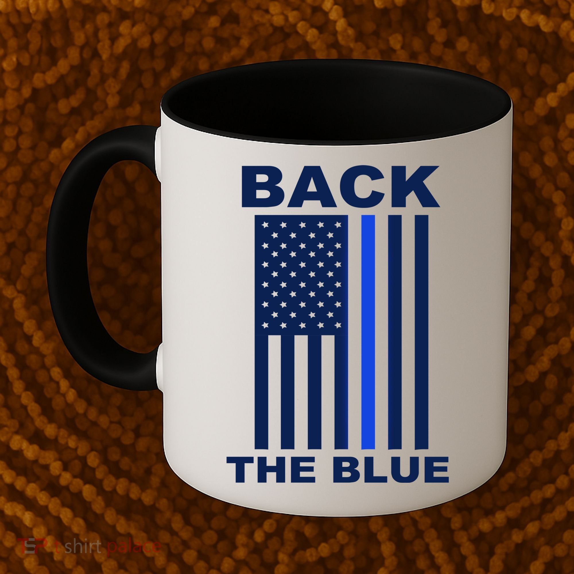 Back The Blue US Thin Line Support Cops Coffee Mug