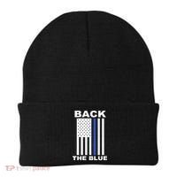 Back The Blue US Thin Line Support Cops Beanie thumb 0