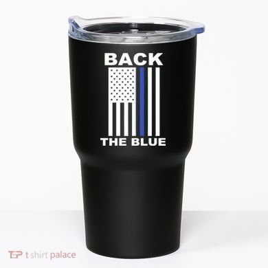 Back The Blue US Thin Line Support Cops Tumbler