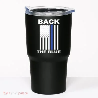 Back The Blue US Thin Line Support Cops Tumbler