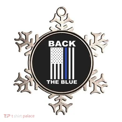 Back The Blue US Thin Line Support Cops Ornament