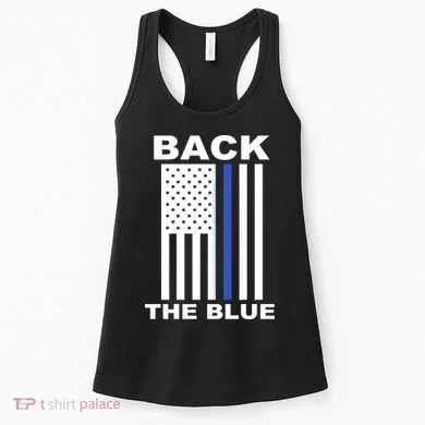 Back The Blue US Thin Line Support Cops Women's Tank Top