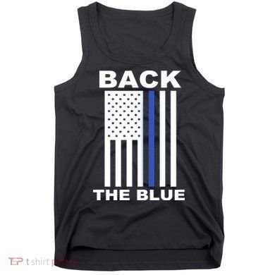 Back The Blue US Thin Line Support Cops Tank Top