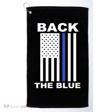 Back The Blue US Thin Line Support Cops Golf Towel
