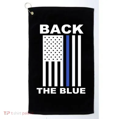 Back The Blue US Thin Line Support Cops Golf Towel