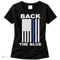 Back The Blue US Thin Line Support Cops Women's T-Shirt thumb 0