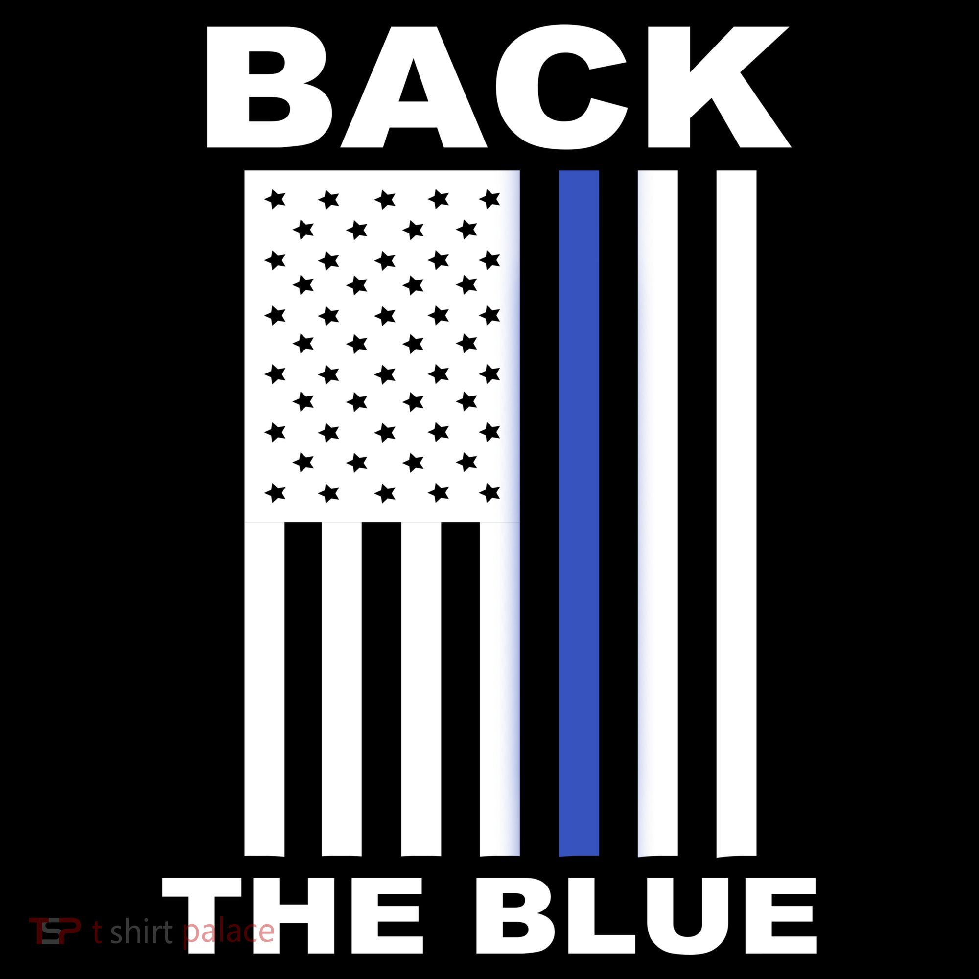 Back The Blue US Thin Line Support Cops Women's T-Shirt