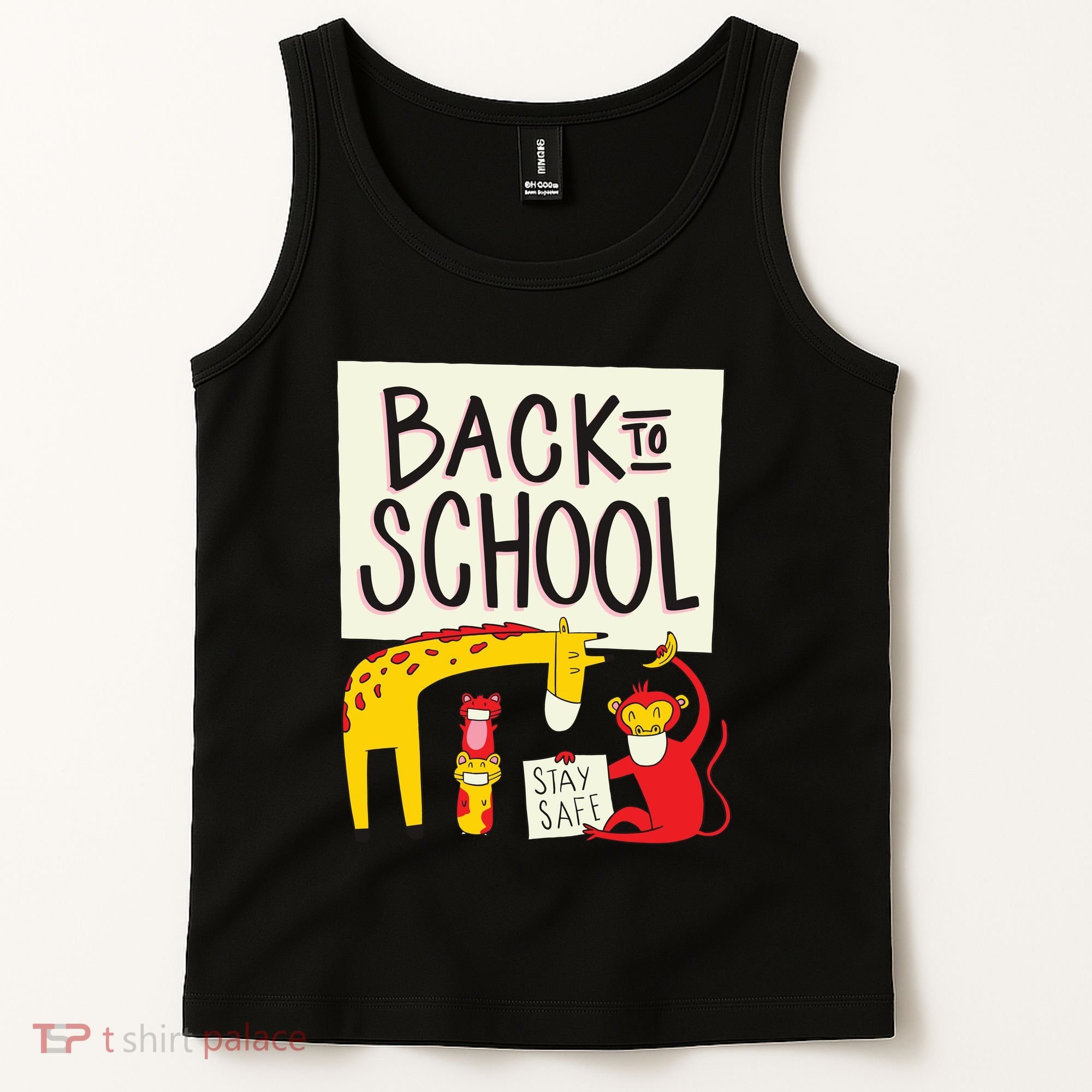 Back To School Stay Safe Animal Tank Top