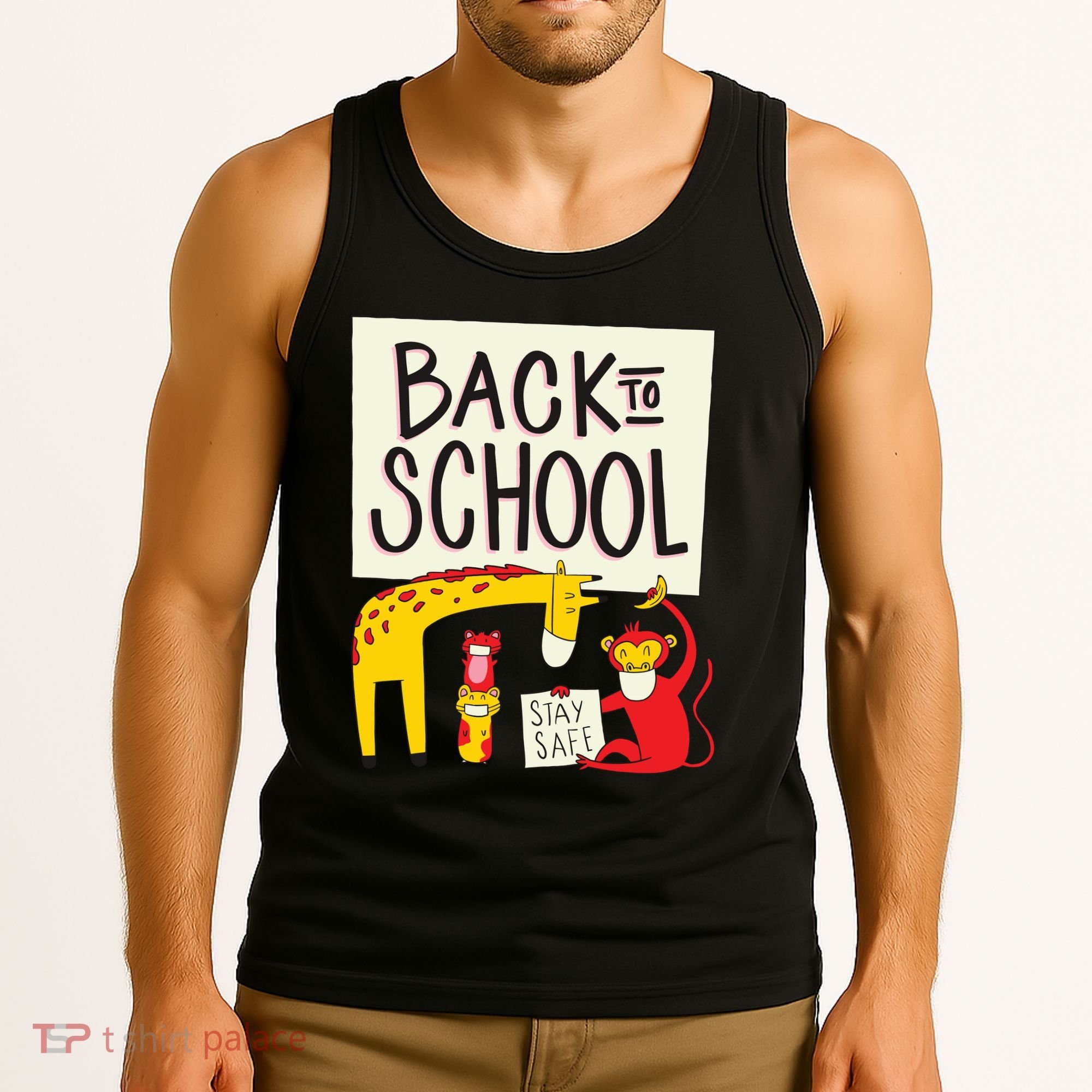 Back To School Stay Safe Animal Tank Top