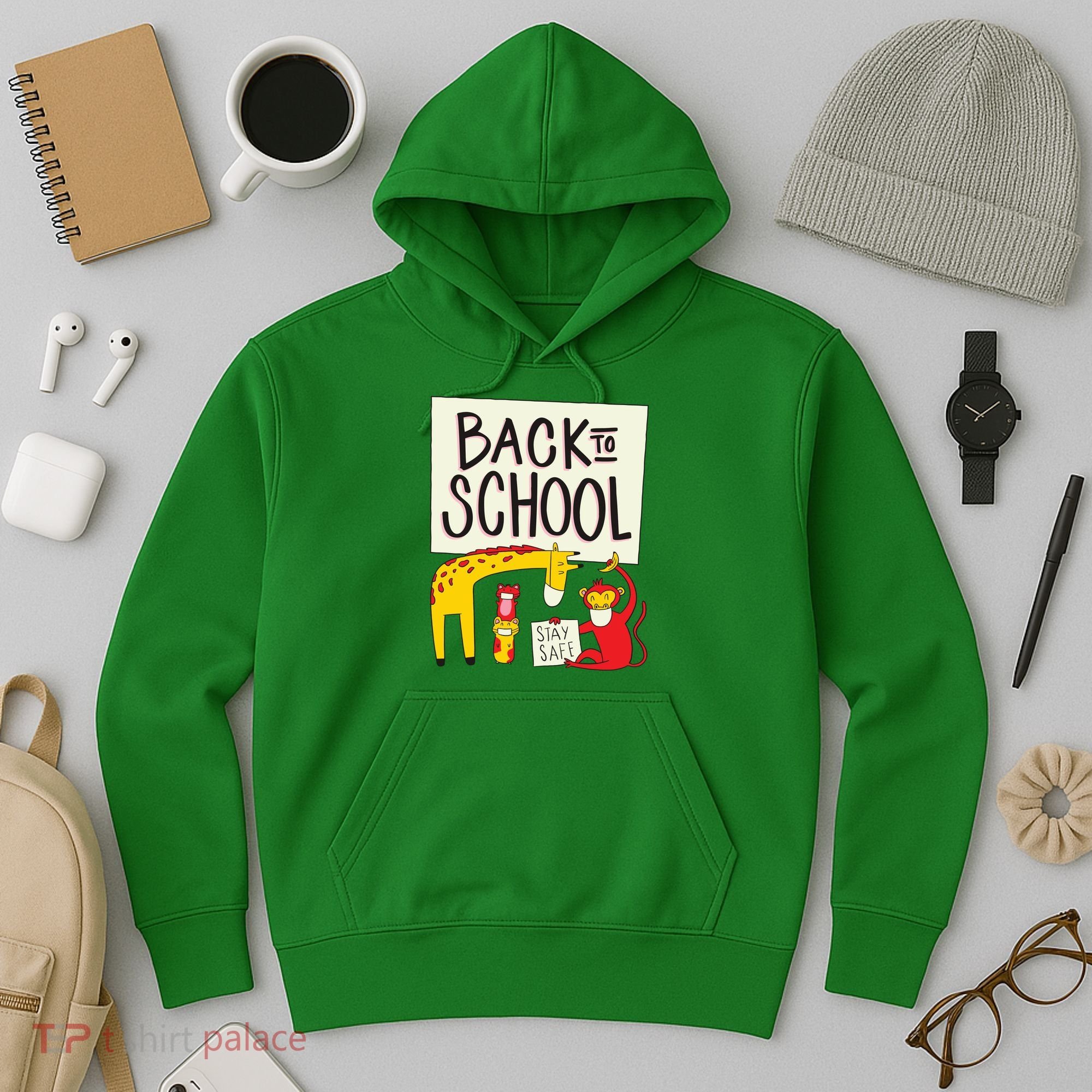 Back To School Stay Safe Animal Hoodie