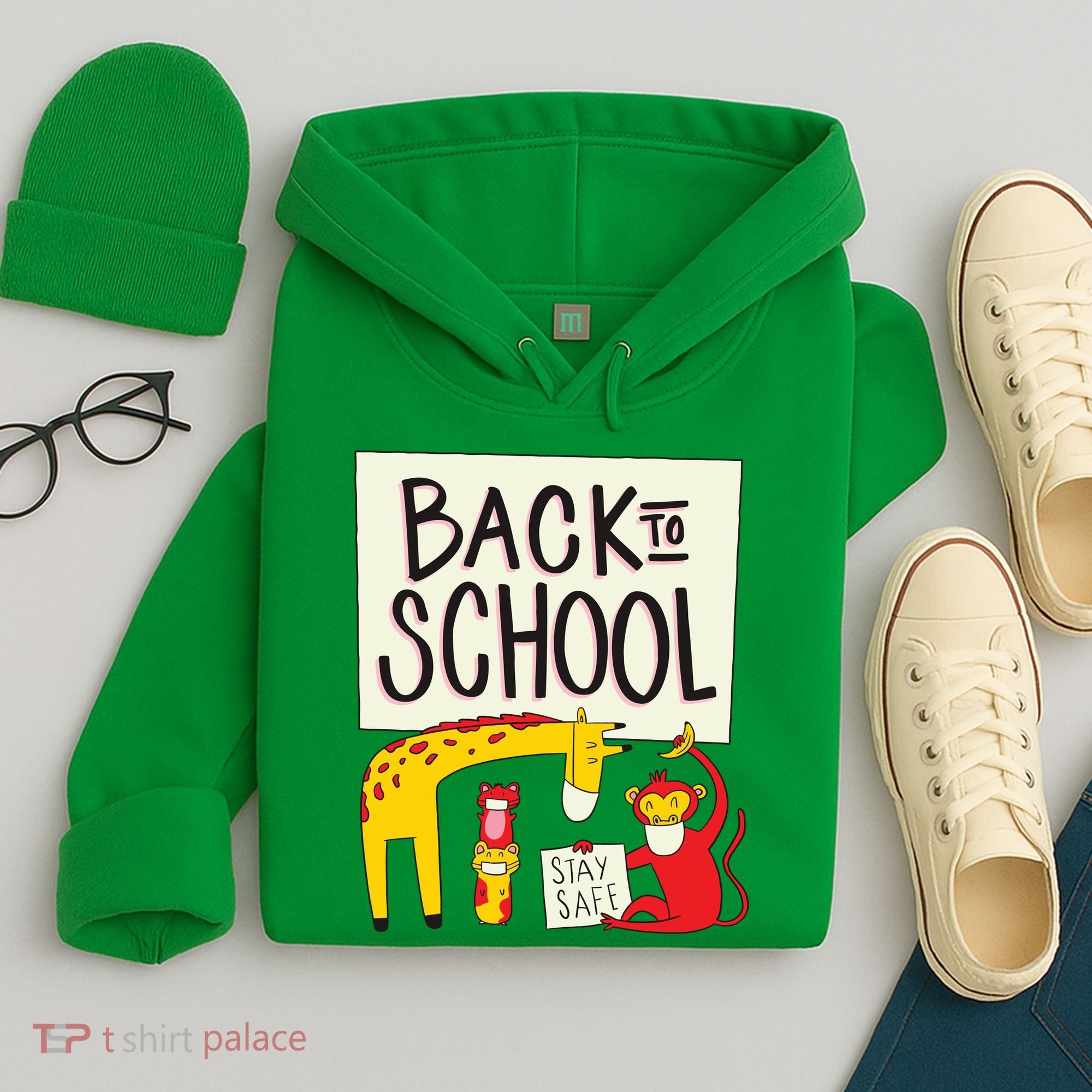 Back To School Stay Safe Animal Hoodie