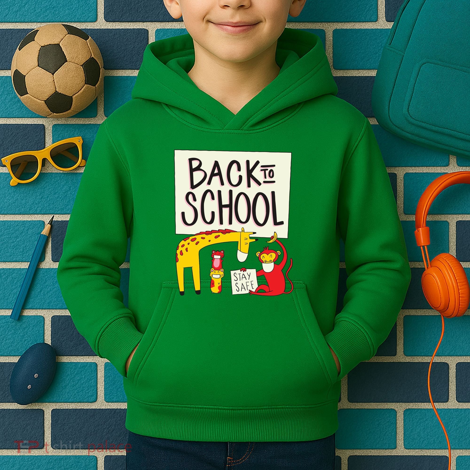 Back To School Stay Safe Animal Kids Hoodie