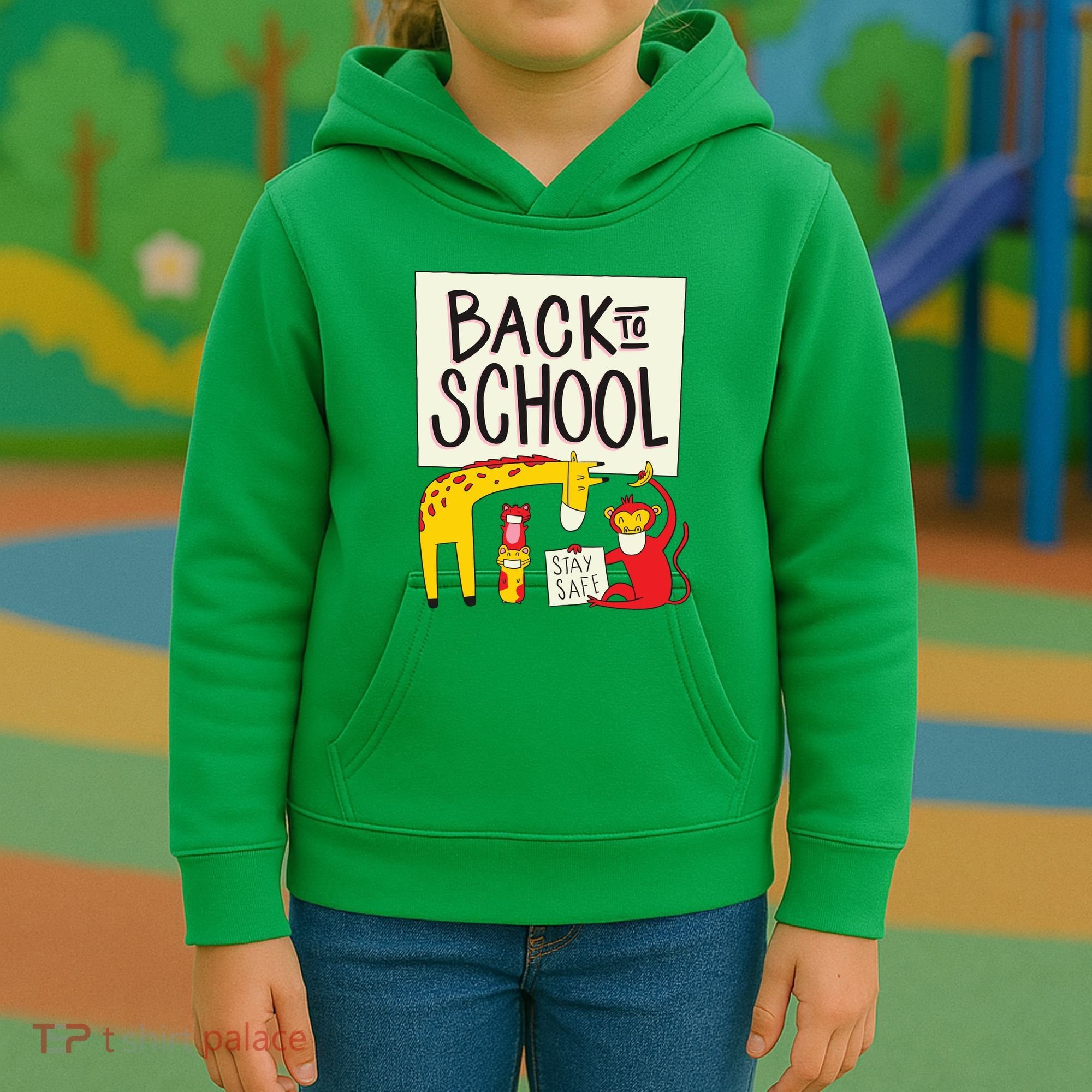 Back To School Stay Safe Animal Kids Hoodie