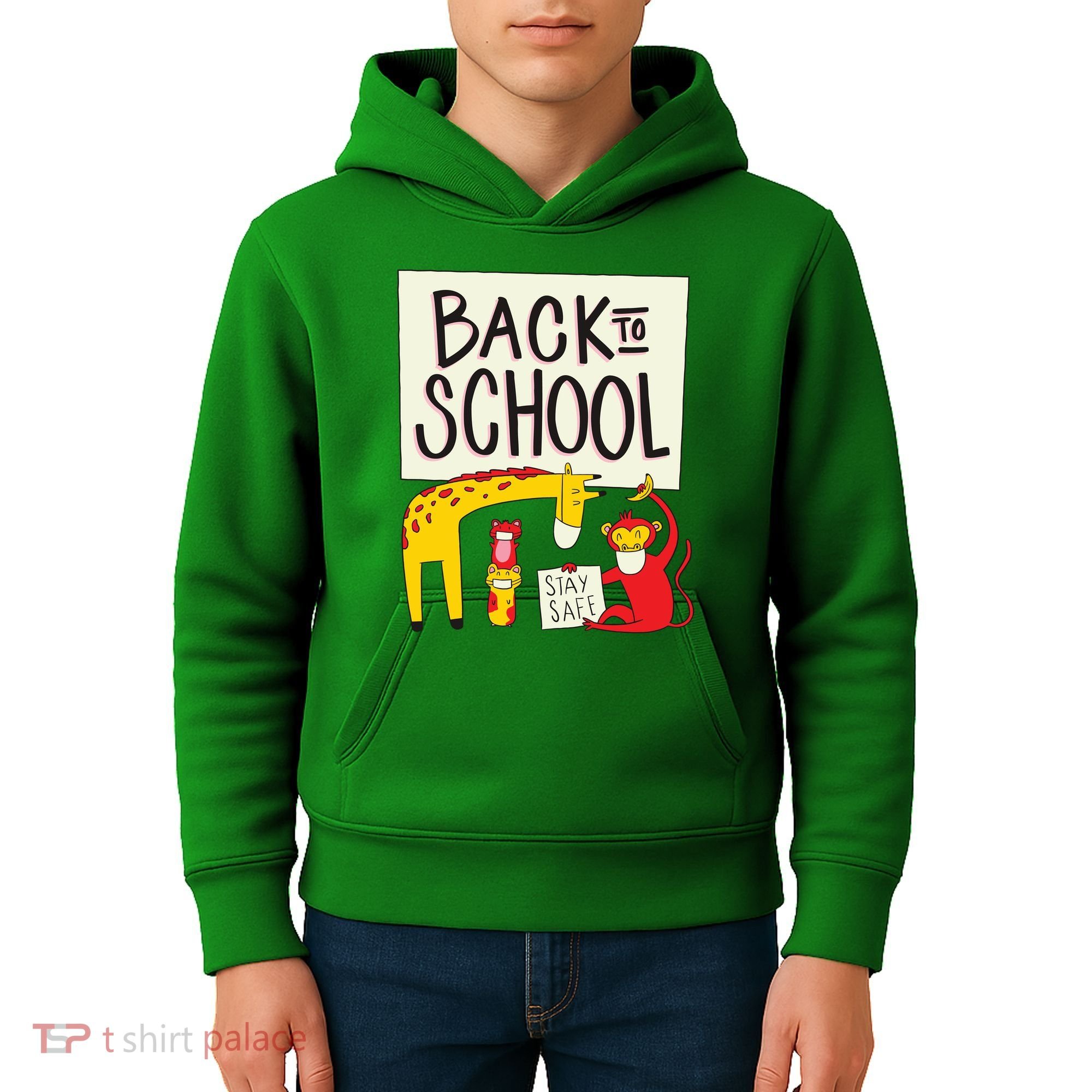 Back To School Stay Safe Animal Kids Hoodie