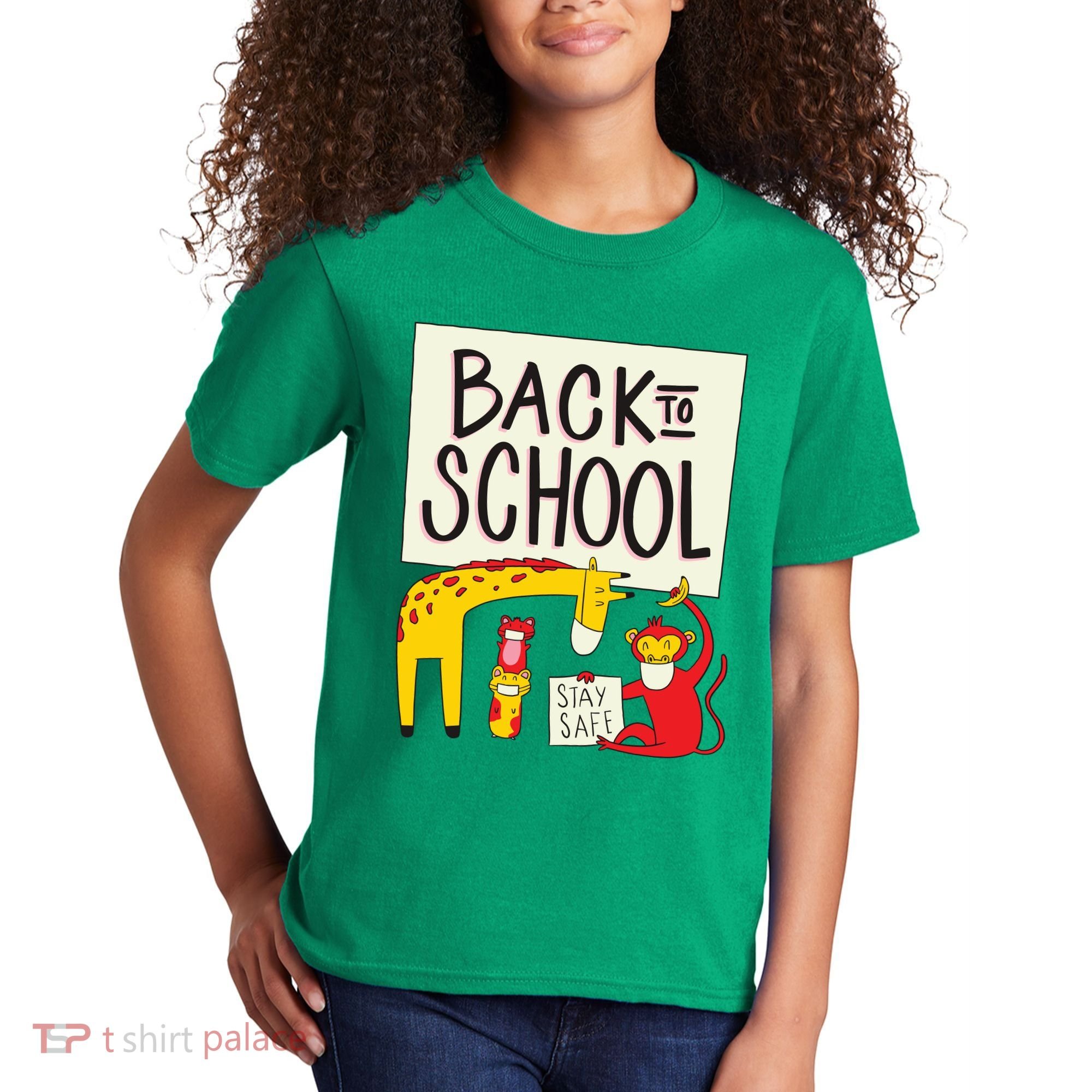 Back To School Stay Safe Animal Kids T-Shirt