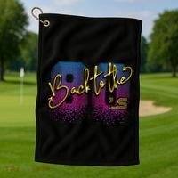 Back To The Eighties  Golf Towel thumb 1