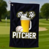 Back Up Pitcher Golf Towel thumb 1