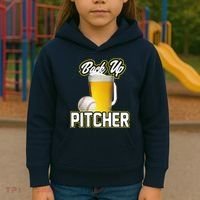 Back Up Pitcher Kids Hoodie thumb 3