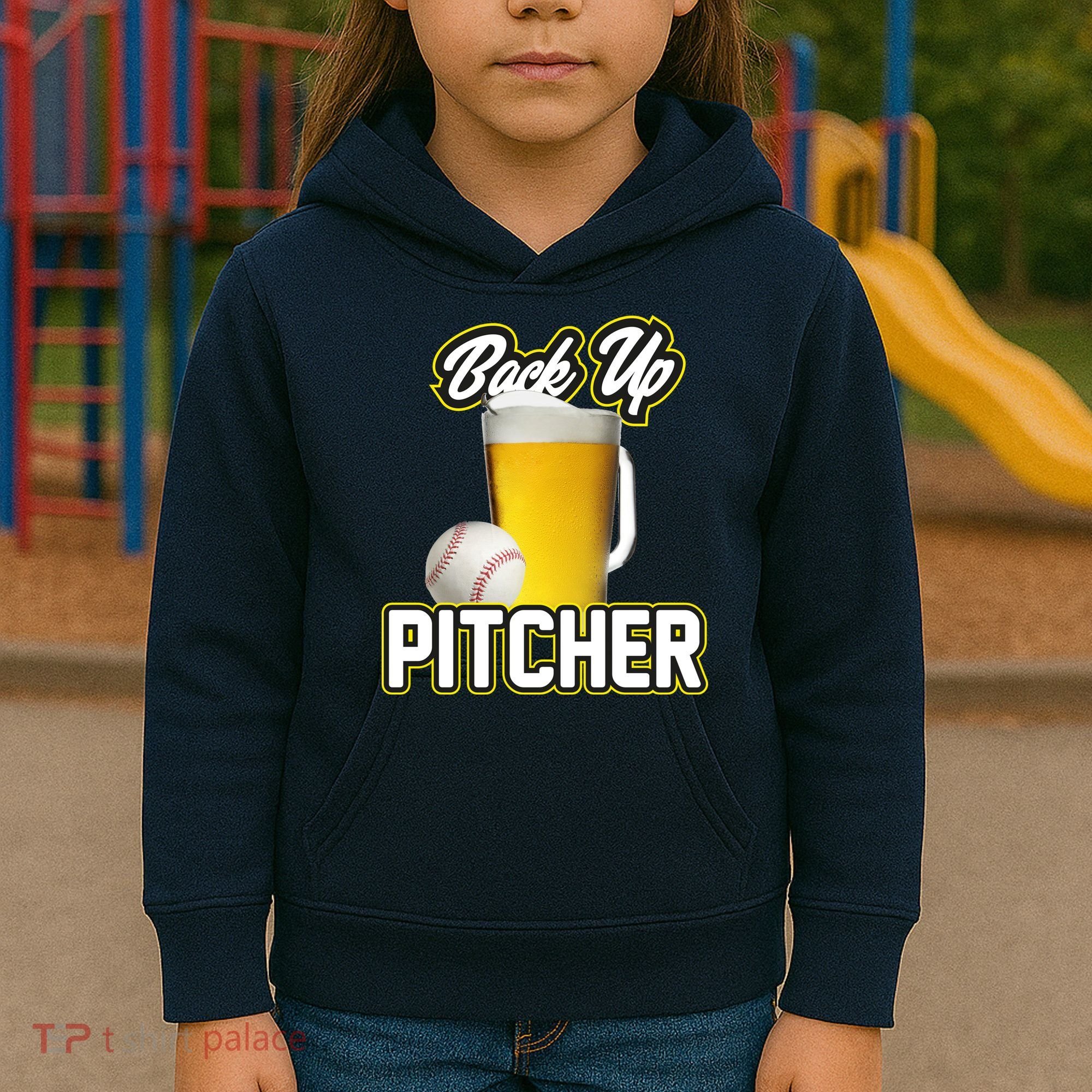 Back Up Pitcher Kids Hoodie