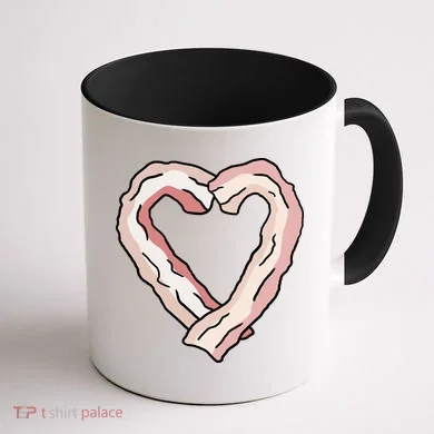 Bacon Heart Coffee Mug back