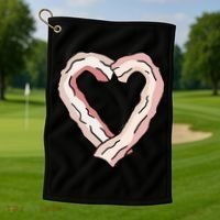 Bacon Heart Golf Towel thumb 1