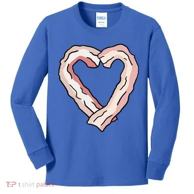 Bacon Heart Kids Long Sleeve Shirt