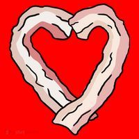 Bacon Heart Santa Hat thumb 1