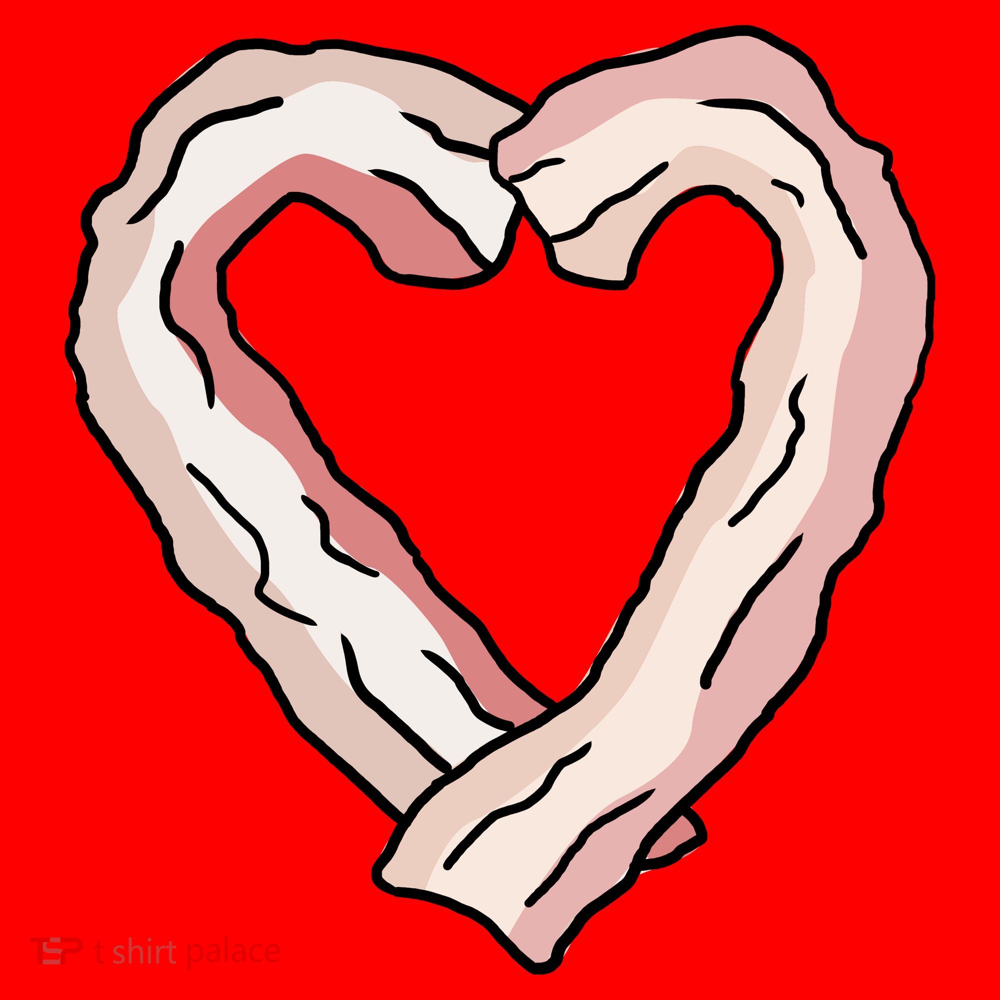 Bacon Heart Santa Hat