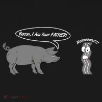 Bacon, I Am Your Father! No! Funny Pig Bacon Lover Backpack thumb 2