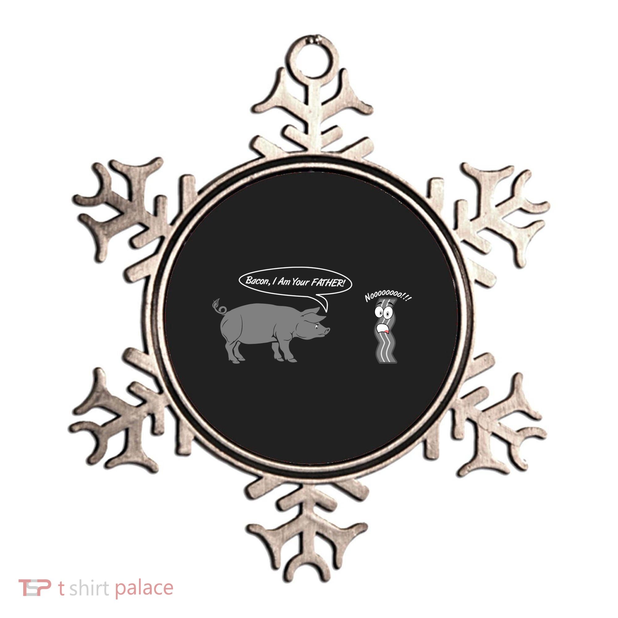 Bacon, I Am Your Father! No! Funny Pig Bacon Lover Ornament