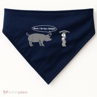 Bacon, I Am Your Father! No! Funny Pig Bacon Lover USA-Made Doggie Bandana