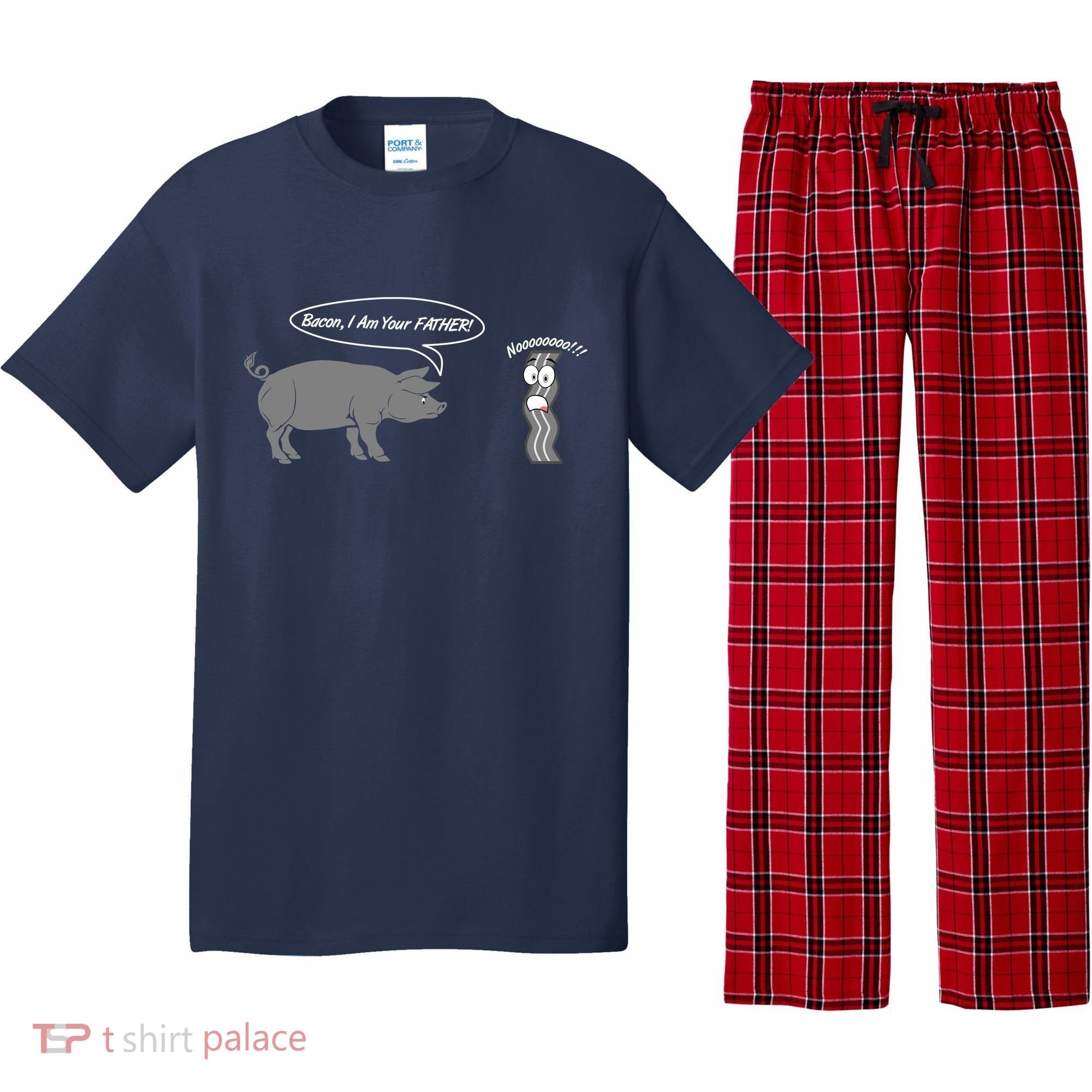 Bacon, I Am Your Father! No! Funny Pig Bacon Lover Pajama Set