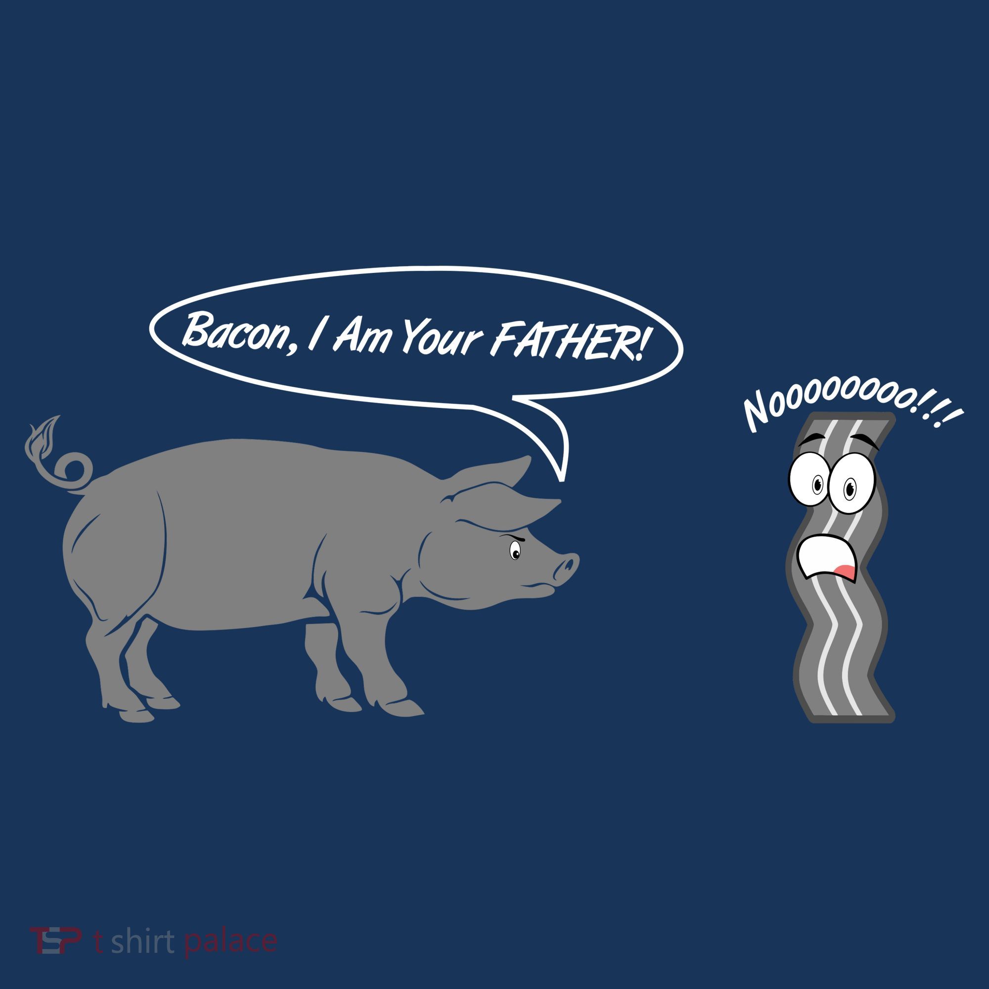 Bacon, I Am Your Father! No! Funny Pig Bacon Lover Polo