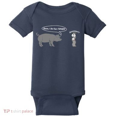 Bacon, I Am Your Father! No! Funny Pig Bacon Lover Baby Bodysuit