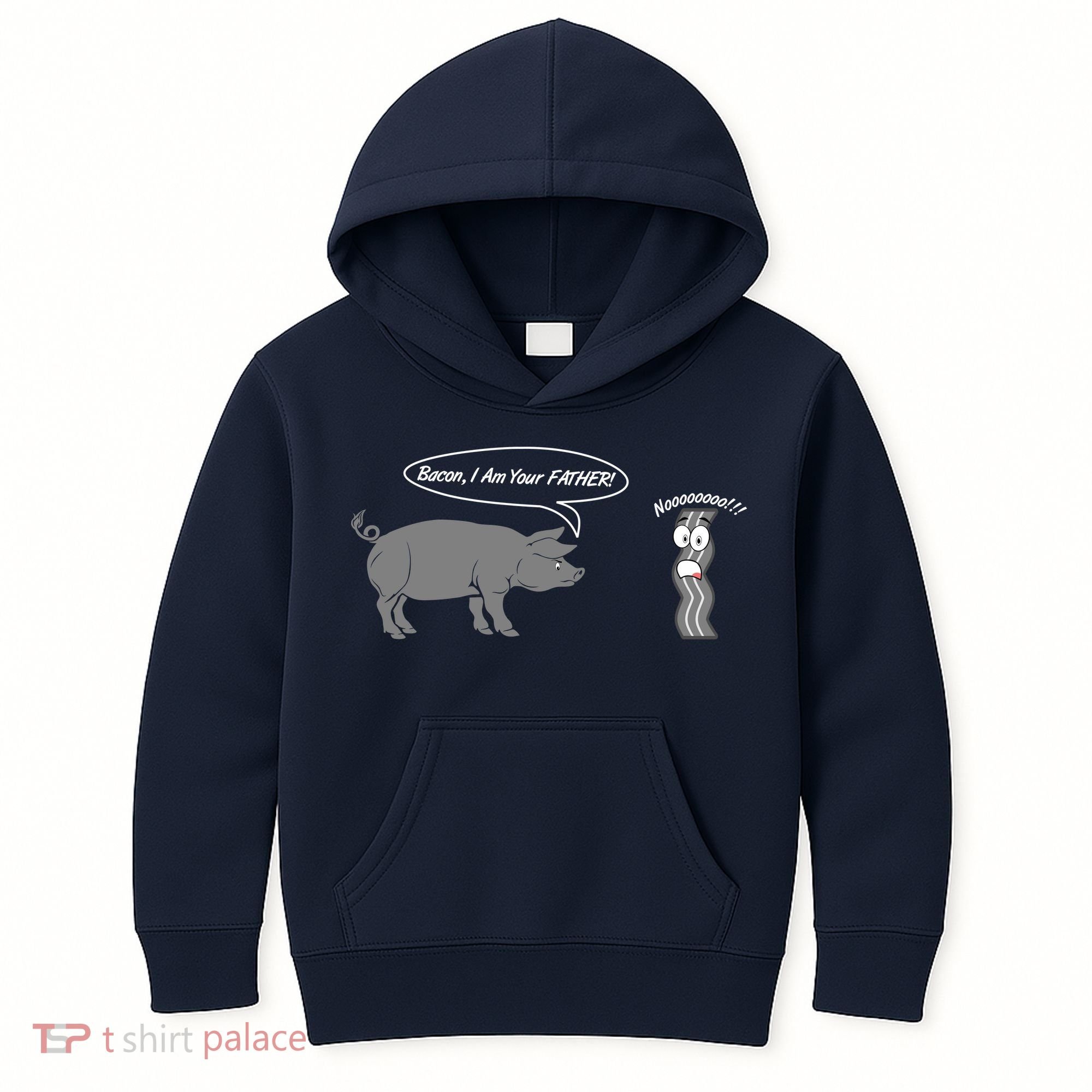 Bacon, I Am Your Father! No! Funny Pig Bacon Lover Kids Hoodie