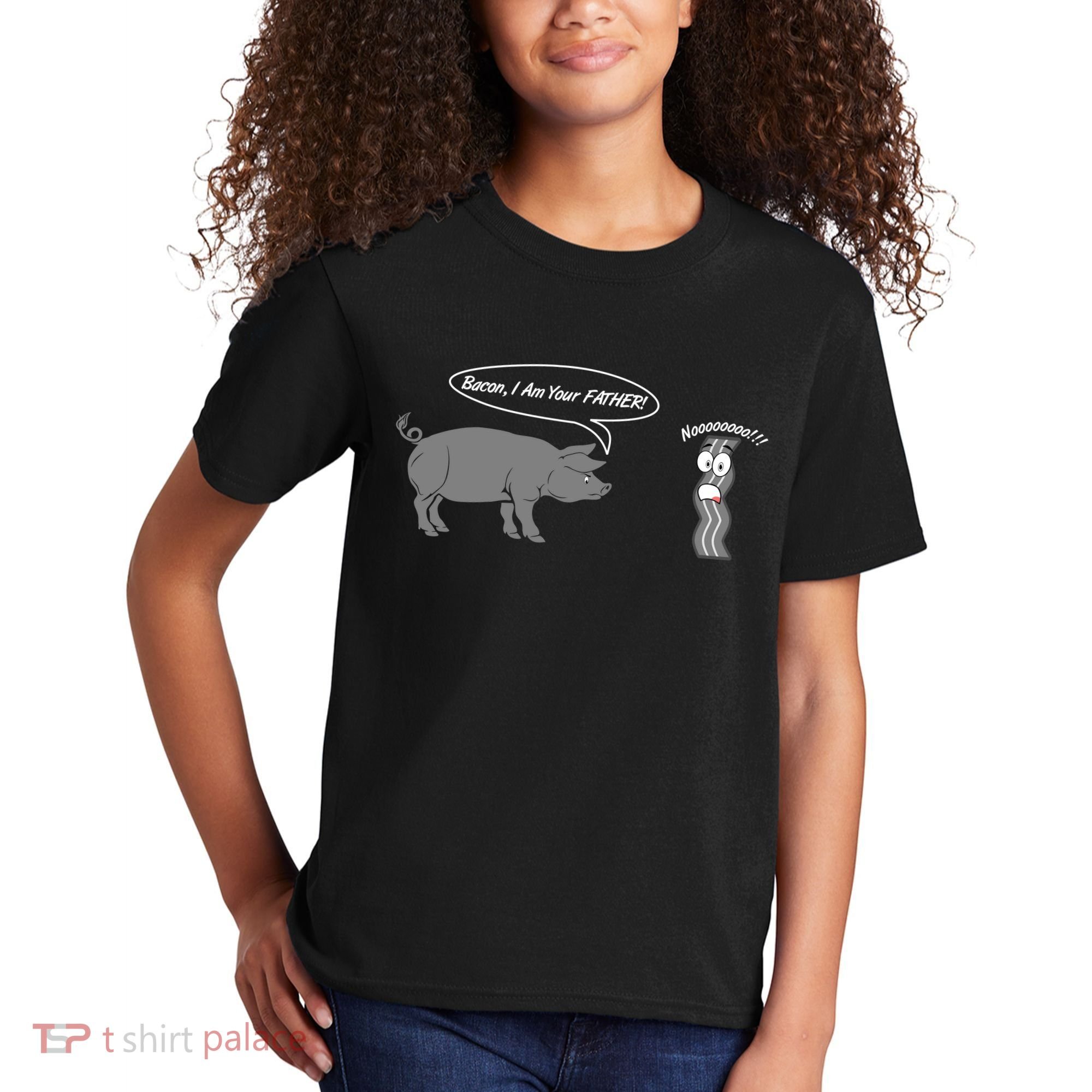 Bacon, I Am Your Father! No! Funny Pig Bacon Lover Kids T-Shirt