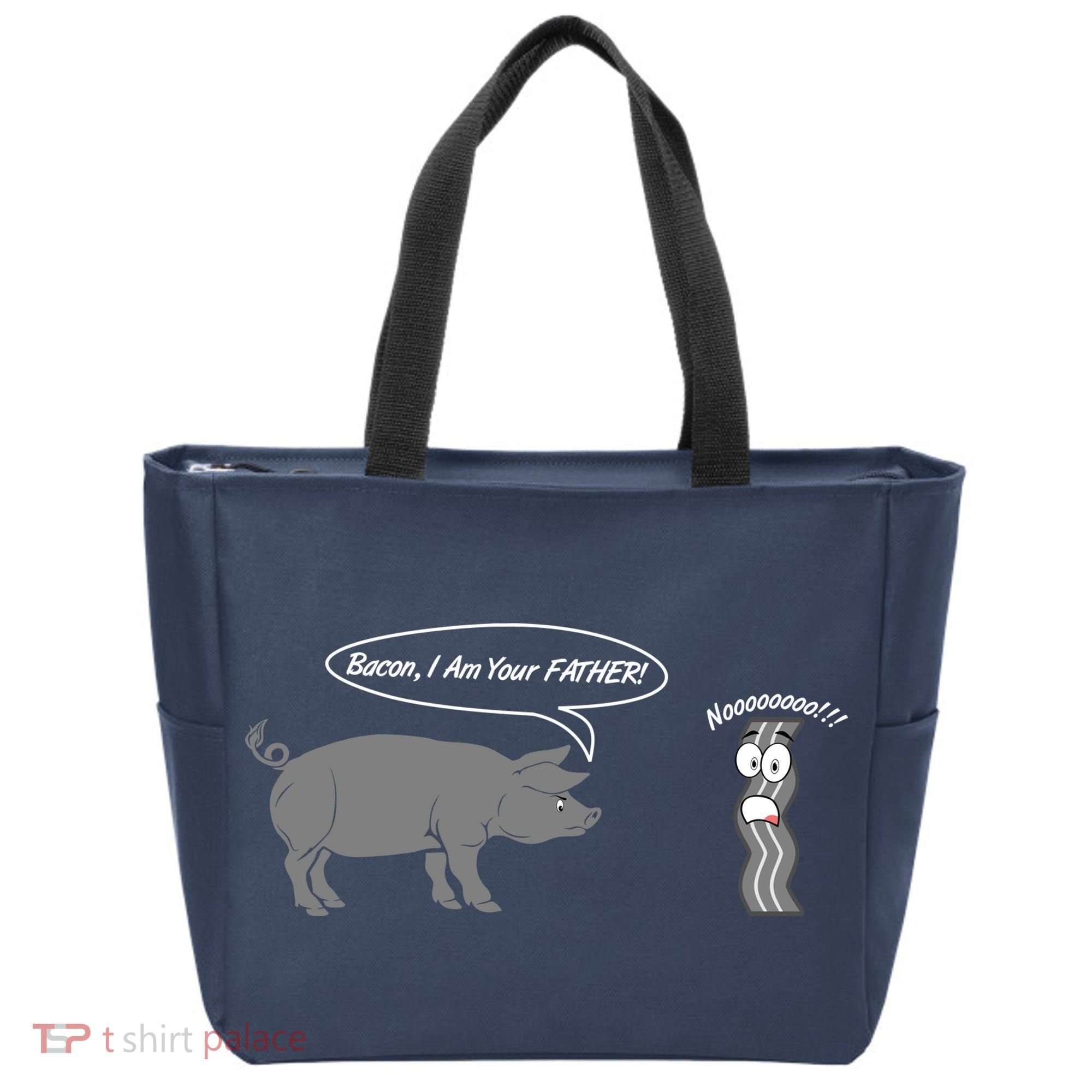 Bacon, I Am Your Father! No! Funny Pig Bacon Lover Tote Bag