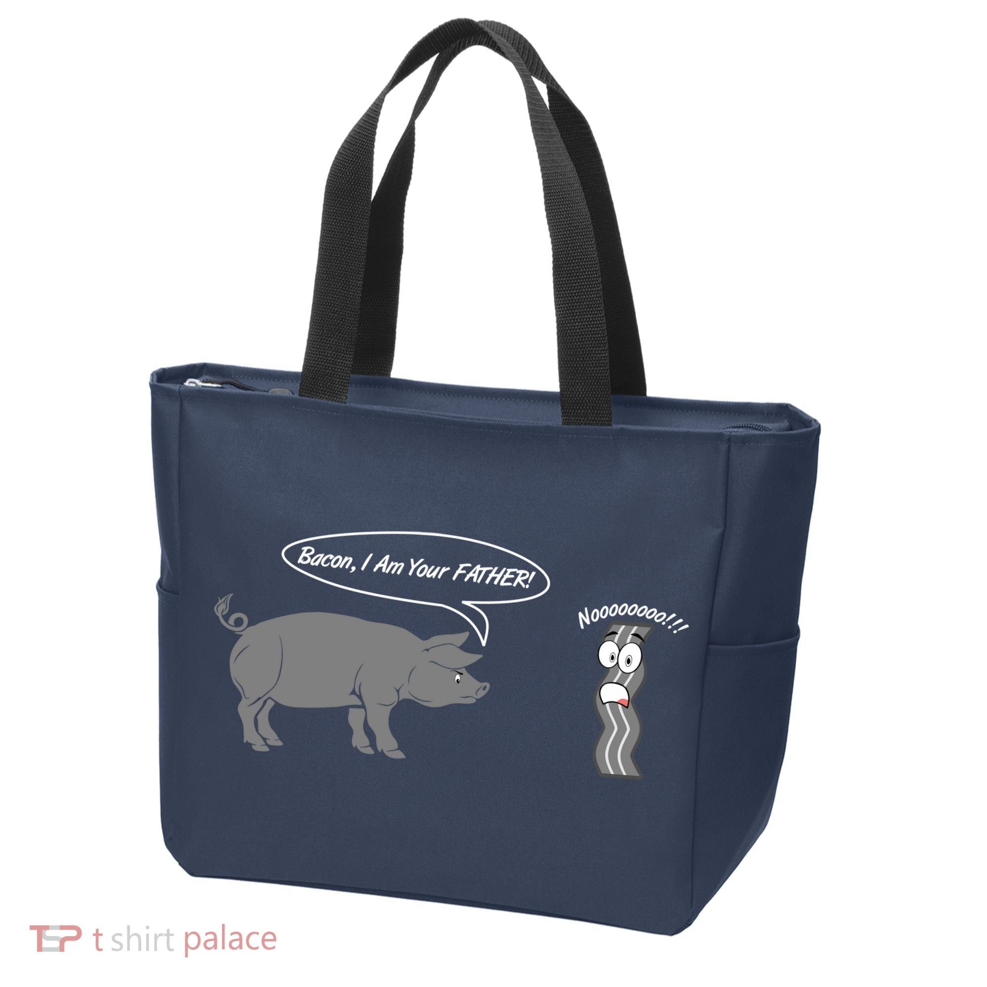 Bacon, I Am Your Father! No! Funny Pig Bacon Lover Tote Bag
