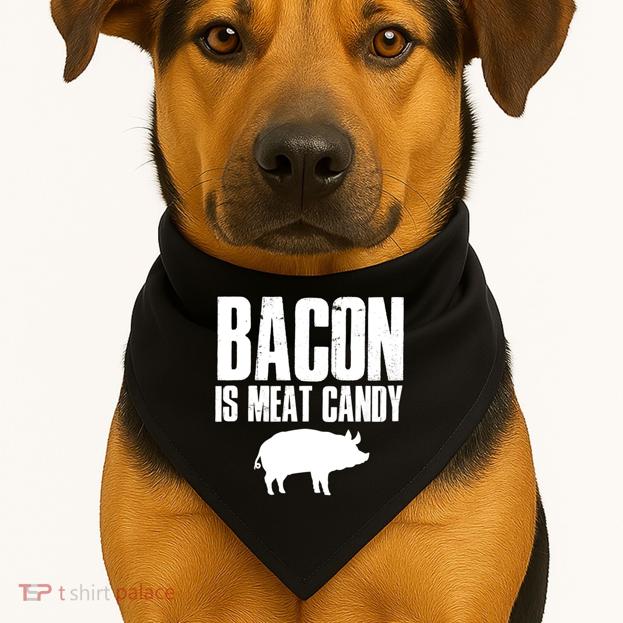 Bacon Is Meat Candy USA-Made Doggie Bandana