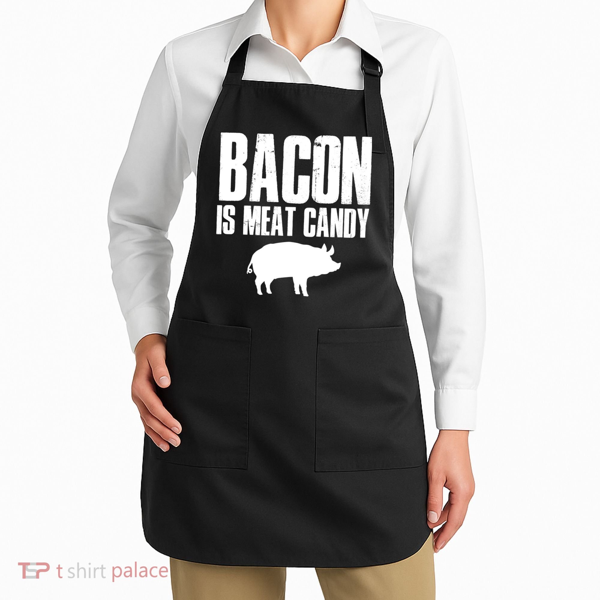 Bacon Is Meat Candy Apron