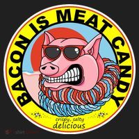 Bacon Is Meat Candy Pig Funny Women's Sweatshirt thumb 2