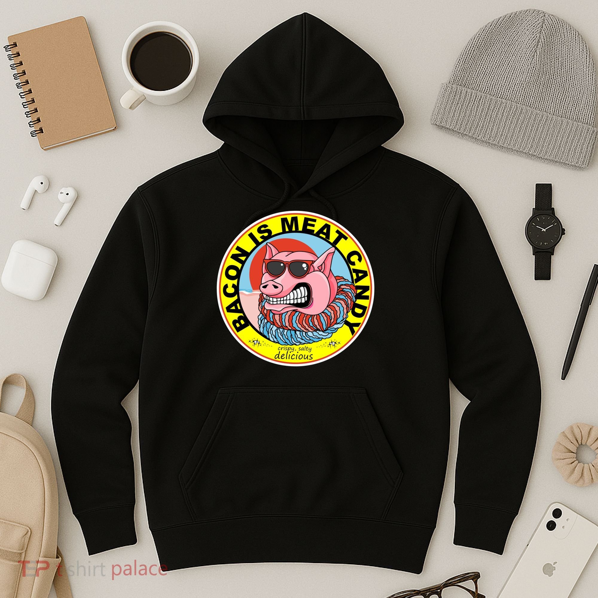 Bacon Is Meat Candy Pig Funny Hoodie