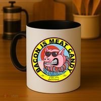 Bacon Is Meat Candy Pig Funny Coffee Mug thumb 4